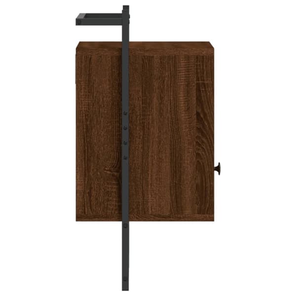 vidaXL væghængt sengebord 40x30x61 cm konstrueret træ brunt egetræ
