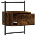 Miniatyrbilde 8 av 11: vidaXL Nattbord veggmontert 2 stk røkt eik 35x30x51 cm konstruert tre