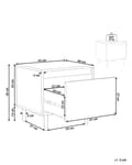 Miniatyrbilde 3 av 10: Nattbord Lyst tre Sponplate Svarte metallben 1 skuff Minimalistisk Moderne Soverom Oppbevaring