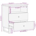 Miniatyrbilde 11 av 11: vidaXL Nattbord brun og svart 50x33x60 cm heltre mango