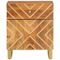 Miniatyrbilde 4 av 11: vidaXL Nattbord brun og svart 50x33x60 cm heltre mango