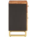 Miniatyrbilde 5 av 11: vidaXL Nattbord brun og svart 50x33x60 cm heltre mango