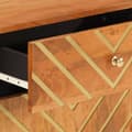Miniatyrbilde 10 av 11: vidaXL Nattbord brun og svart 50x33x60 cm heltre mango