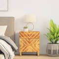 Miniatyrbilde 2 av 11: vidaXL Nattbord brun og svart 50x33x60 cm heltre mango