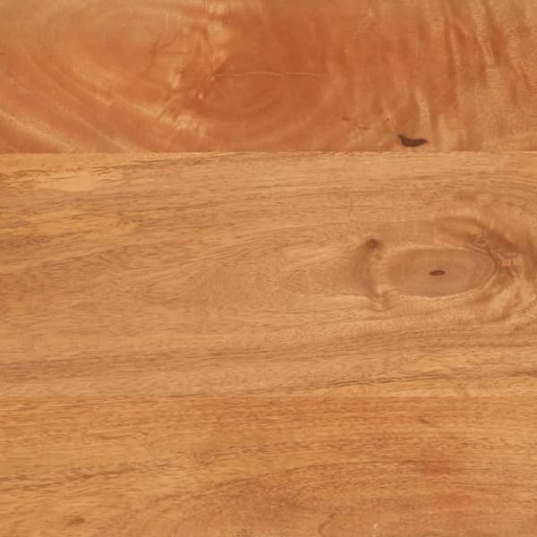 vidaXL sengebord 50x33x60 cm massivt mangotræ brun og sort