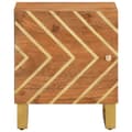 Miniatyrbilde 5 av 11: vidaXL Nattbord 2 stk brun og svart heltre mango