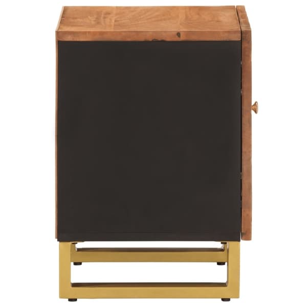 vidaXL Nattbord 2 stk brun og svart heltre mango