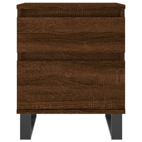 vidaXL Nattbord 2 stk brun eik 40x35x50 cm konstruert tre