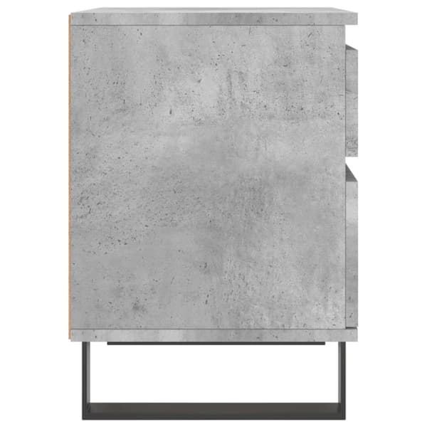 vidaXL sengeborde 2 stk. 40x35x50 cm konstrueret træ betongrå
