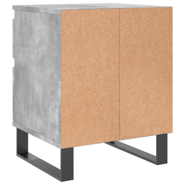 vidaXL sengeborde 2 stk. 40x35x50 cm konstrueret træ betongrå