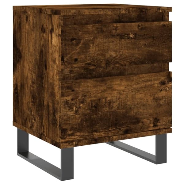 vidaXL Nattbord 2 stk røkt eik 40x35x50 cm konstruert tre