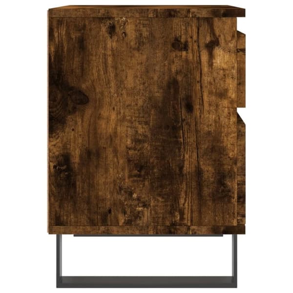 vidaXL Nattbord 2 stk røkt eik 40x35x50 cm konstruert tre