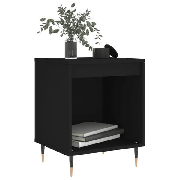 vidaXL sengebord 40x35x50 cm konstrueret træ sort
