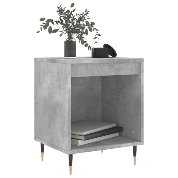 vidaXL Sängbord 2 st betonggrå 40x35x50 cm konstruerat trä