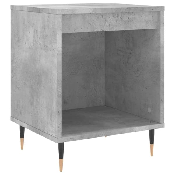 vidaXL Sängbord 2 st betonggrå 40x35x50 cm konstruerat trä