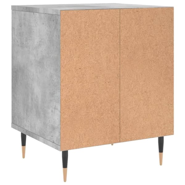 vidaXL Sängbord 2 st betonggrå 40x35x50 cm konstruerat trä