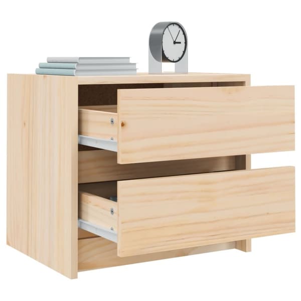 vidaXL sengebord 40x31x35,5 cm massivt fyrretræ
