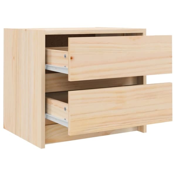 vidaXL sengebord 40x31x35,5 cm massivt fyrretræ