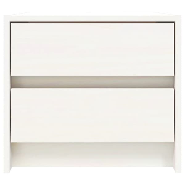 vidaXL Nattbord hvit 40x31x35,5 cm heltre furu