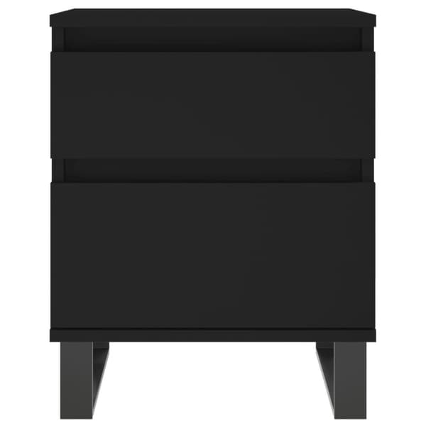 vidaXL sengebord 40x35x50 cm konstrueret træ sort