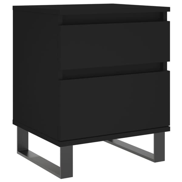 vidaXL sengebord 40x35x50 cm konstrueret træ sort