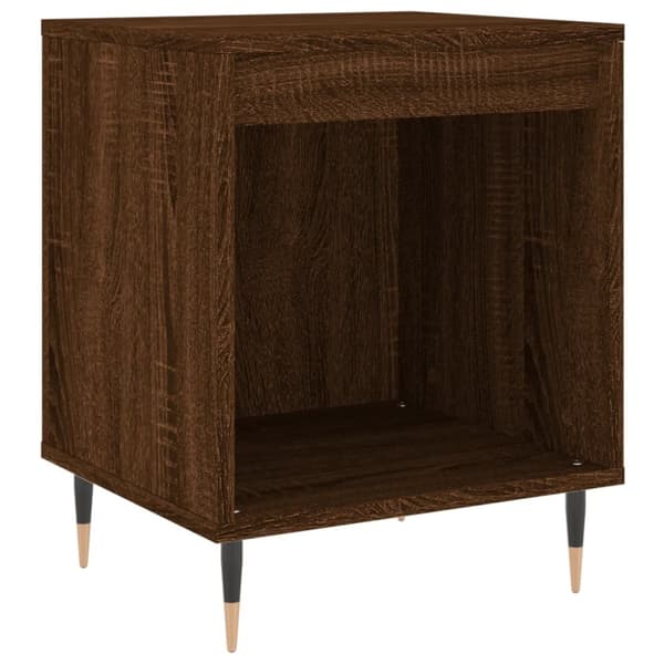 vidaXL sengeborde 2 stk. 40x35x50 cm brun egetræsfarve