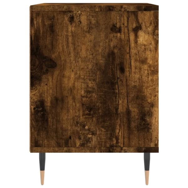 vidaXL sengeborde 2 stk. 40x35x50 cm konstrueret træ røget egetræ