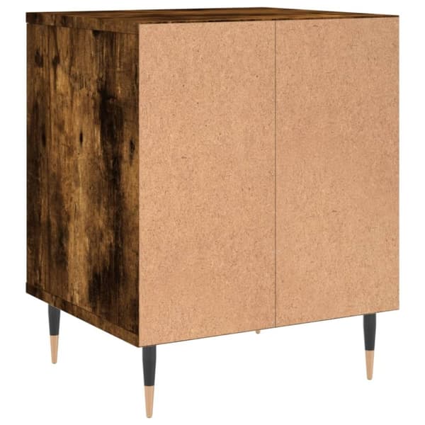 vidaXL sengeborde 2 stk. 40x35x50 cm konstrueret træ røget egetræ