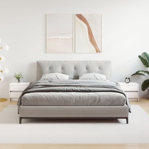 vidaXL sengeborde 2 stk. 40x31x35,5 cm massivt fyrretræ hvid