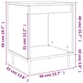 Pikkukuva 10 / 11: vidaXL Yöpöydät 2 kpl Sonoma-tammi 40x35x50 cm tekninen puu