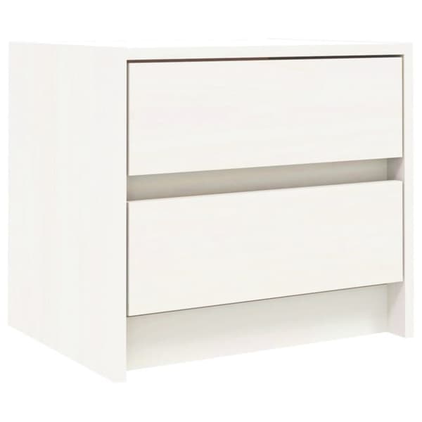 vidaXL Sängbord 2 st vit 40x31x35,5 cm massiv furu