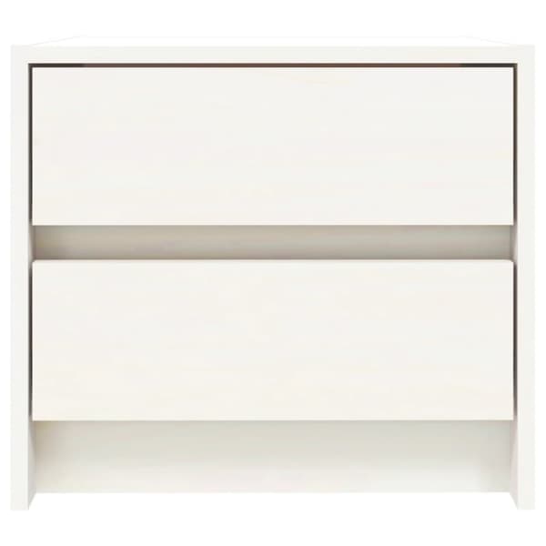 vidaXL Sängbord 2 st vit 40x31x35,5 cm massiv furu