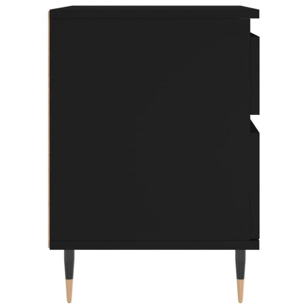 vidaXL sengeborde 2 stk. 40x35x50 cm konstrueret træ sort