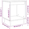 Miniatyrbilde 9 av 10: vidaXL Nattbord hvit 40x35x50 cm konstruert tre