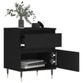 Miniatyrbillede 3 af 11: vidaXL sengebord 40x35x50 cm konstrueret træ sort