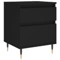 Miniatyrbillede 1 af 11: vidaXL sengebord 40x35x50 cm konstrueret træ sort