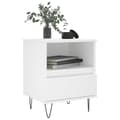 Miniatyrbild 3 av 11: vidaXL Sängbord vit 40x35x50 cm konstruerat trä