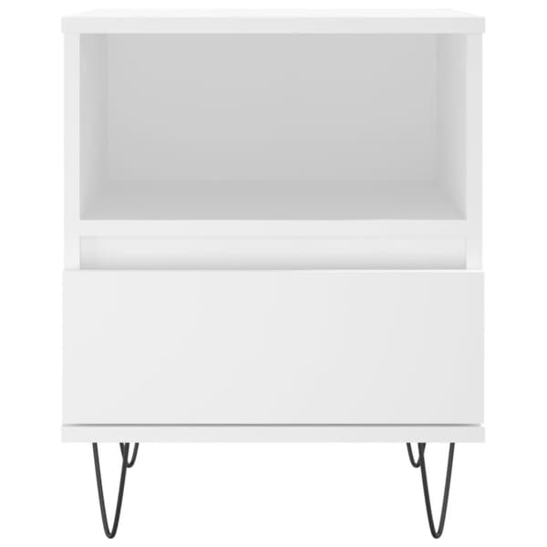 vidaXL Sängbord vit 40x35x50 cm konstruerat trä