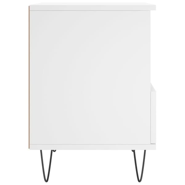 vidaXL Sängbord vit 40x35x50 cm konstruerat trä
