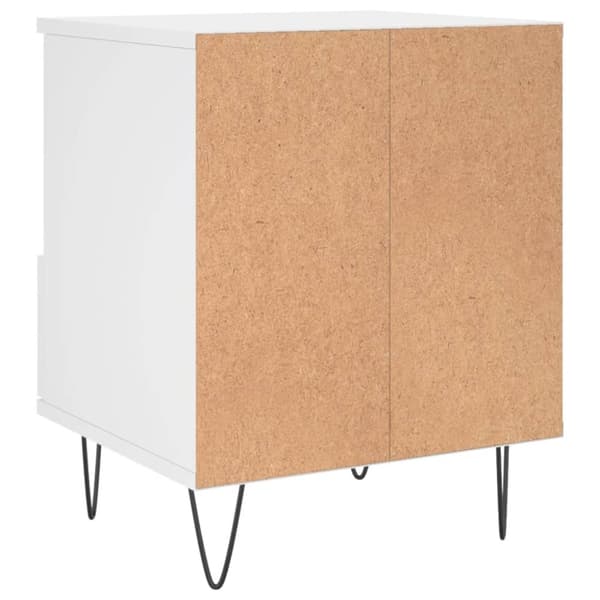 vidaXL Sängbord vit 40x35x50 cm konstruerat trä