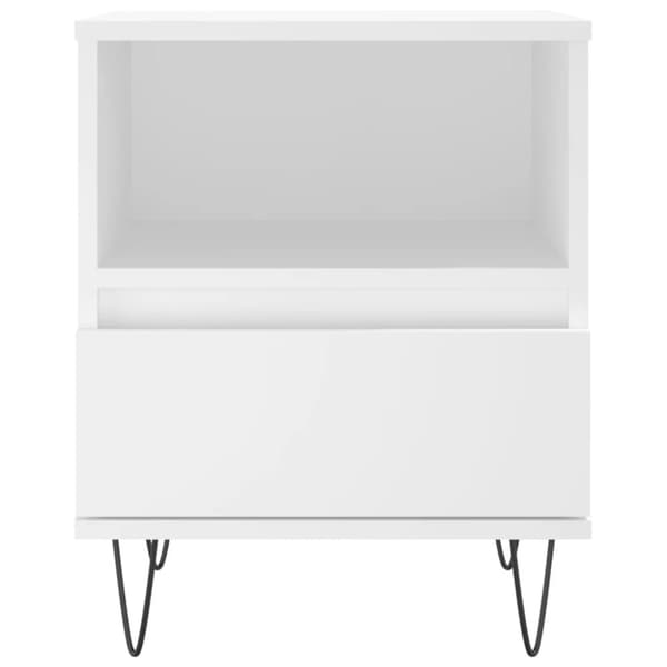 vidaXL Nattbord 2 stk hvit 40x35x50 cm konstruert tre