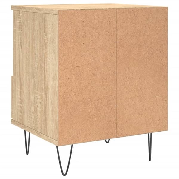 vidaXL sengeborde 2 stk. 40x35x50 cm konstrueret træ sonoma-eg