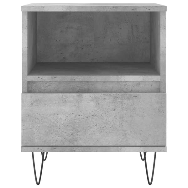 vidaXL sengeborde 2 stk. 40x35x50 cm konstrueret træ betongrå