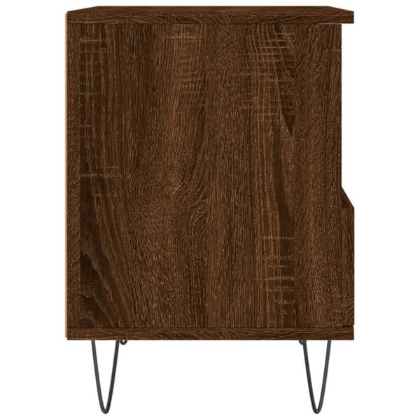 vidaXL Nattbord 2 stk brun eik 40x35x50 cm konstruert tre
