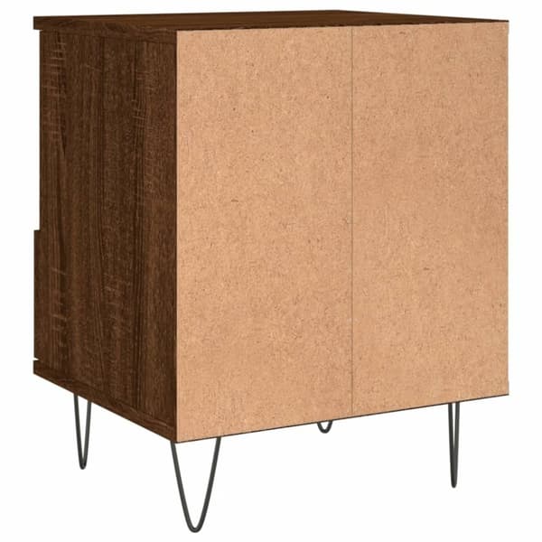 vidaXL Nattbord 2 stk brun eik 40x35x50 cm konstruert tre