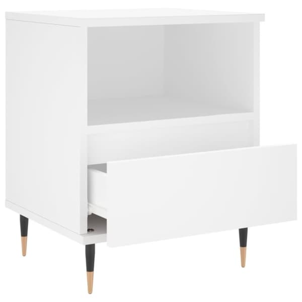 vidaXL Nattbord 2 stk hvit 40x35x50 cm konstruert tre