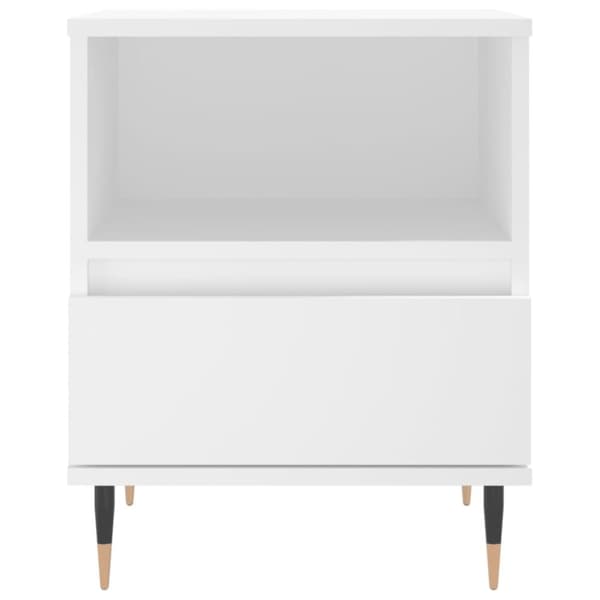 vidaXL Nattbord 2 stk hvit 40x35x50 cm konstruert tre