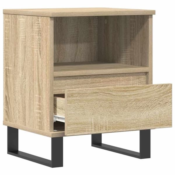 vidaXL Nattbord 2 stk sonoma eik 40x35x50 cm konstruert tre
