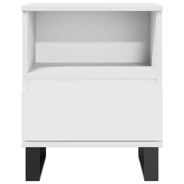 vidaXL Nattbord hvit 40x35x50 cm konstruert tre