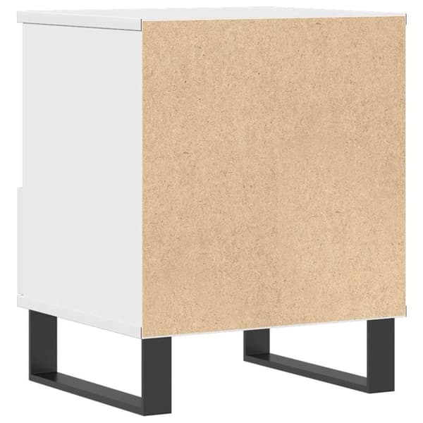 vidaXL Nattbord hvit 40x35x50 cm konstruert tre